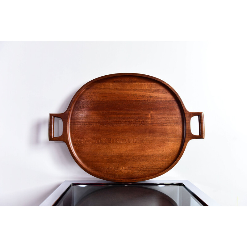 Vintage Oval tray in teak by Jens Auistgaard