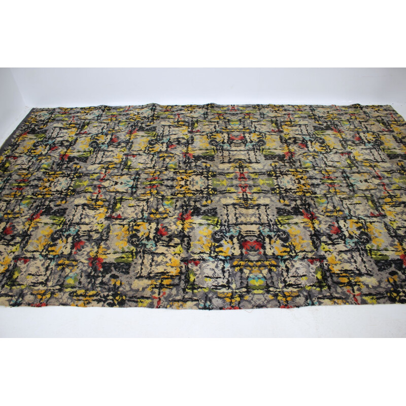 Mid Century Abstract Color Rug, 1960s