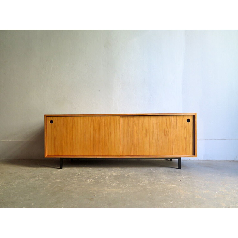 Vintage Oak sideboard with sliding doors, 1990s