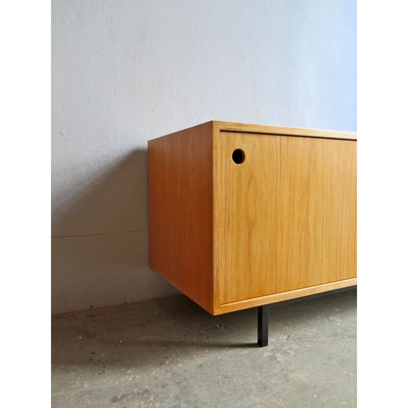 Vintage Oak sideboard with sliding doors, 1990s