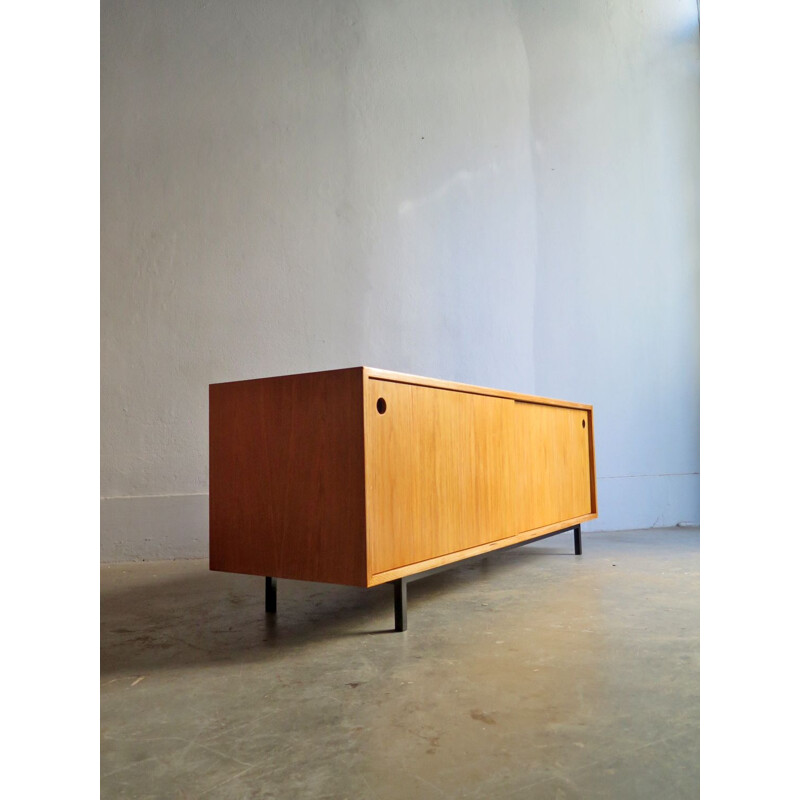 Vintage Oak sideboard with sliding doors, 1990s