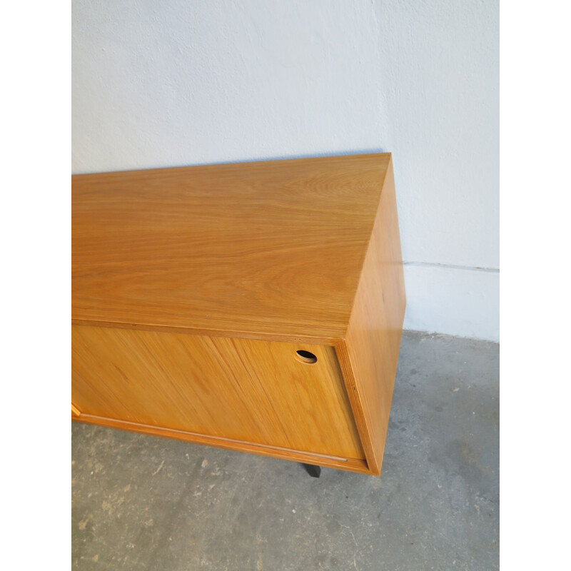 Vintage Oak sideboard with sliding doors, 1990s