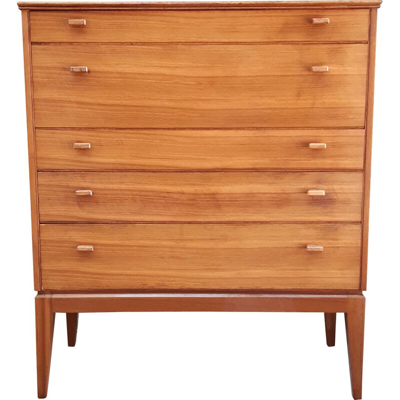 Vintage Alfred Cox Mid Century Chest Of Drawers 1950s