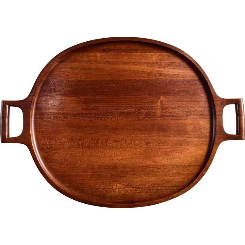 Vintage Oval tray in teak by Jens Auistgaard