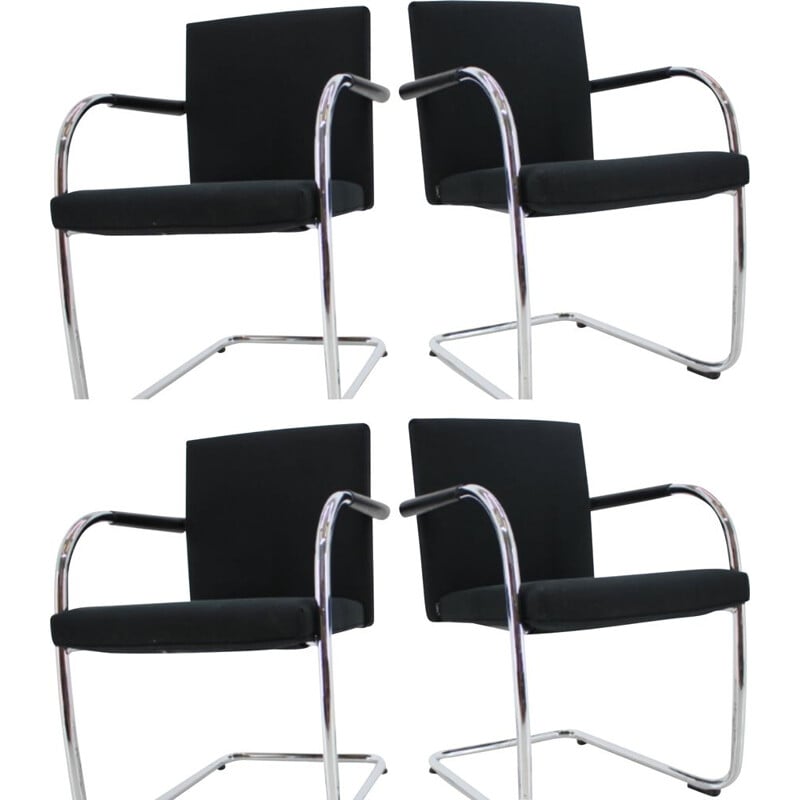 Ensemble de 4 fauteuils vintage modèle Visasoft de  Antonio Citterio et Glen Oliver Low Vitra, 1990