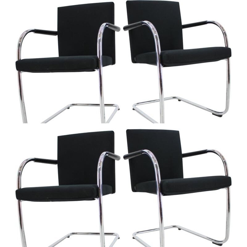 Set of 4 vintage armchairs model Visasoft by Antonio Citterio and Glen Oliver Low Vitra, 1990