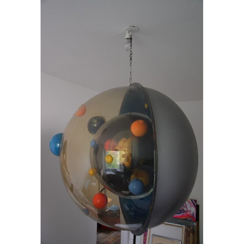 Vintage sculpture globe atom universe pop art graff art 3D, 1970