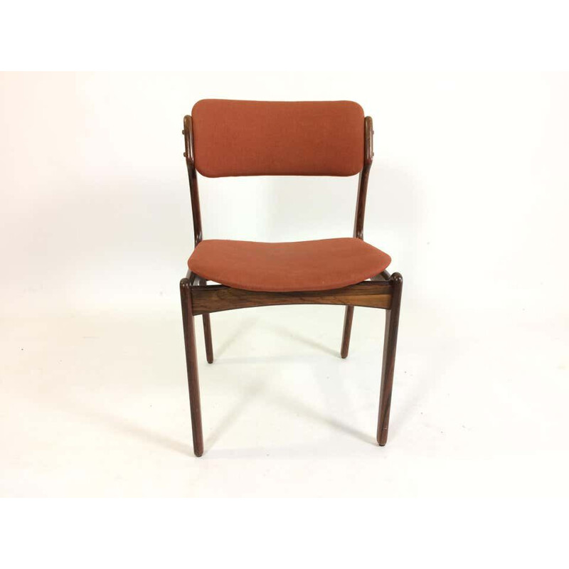 Conjunto de 6 cadeiras vintage por Oddense Maskinsnedkeri Erik Buch Rosewood anos 60