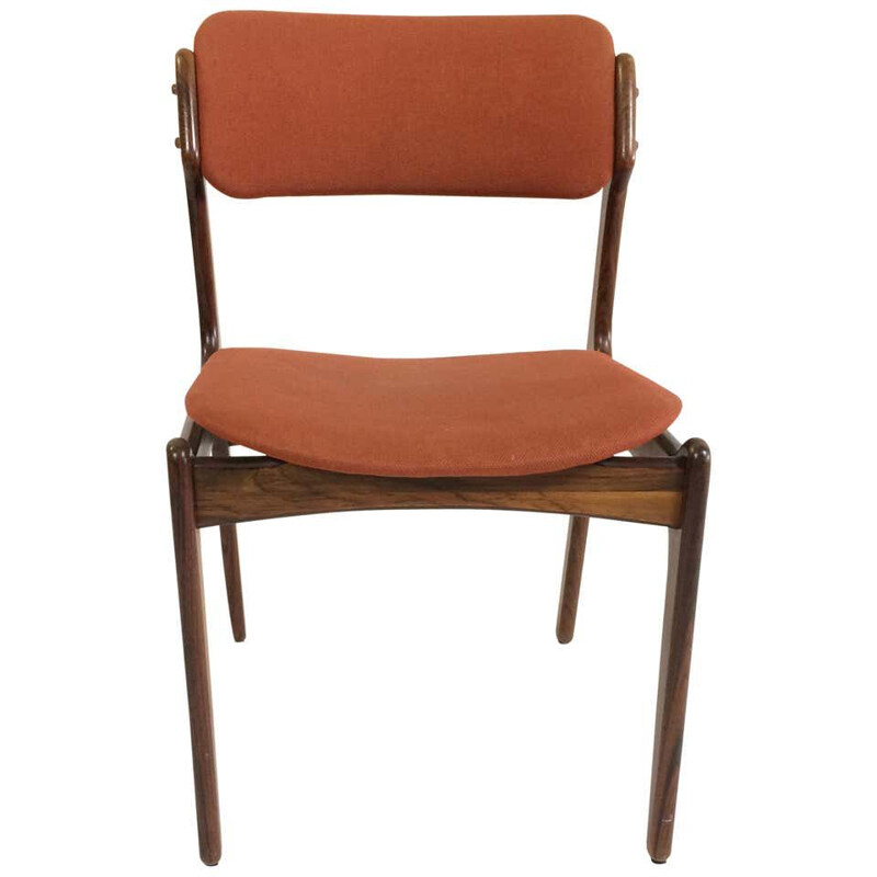 Set of 12 Dining Chairs, Rosewood Inc. Re-Upholstery Erik Buch 1960s