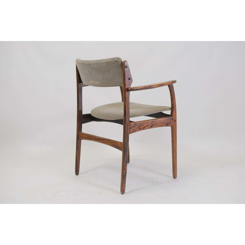 Juego de 4 sillones vintage Erik Buch Modelo 50 de palisandro - Inc. 1960 Retapizado