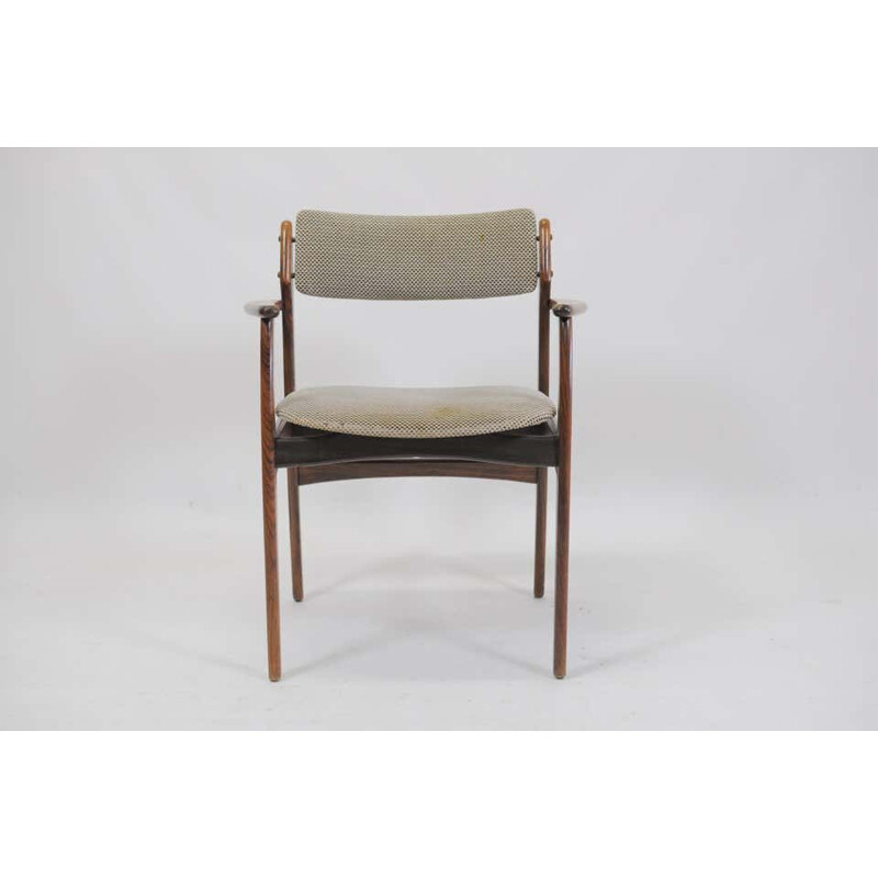 Juego de 4 sillones vintage Erik Buch Modelo 50 de palisandro - Inc. 1960 Retapizado