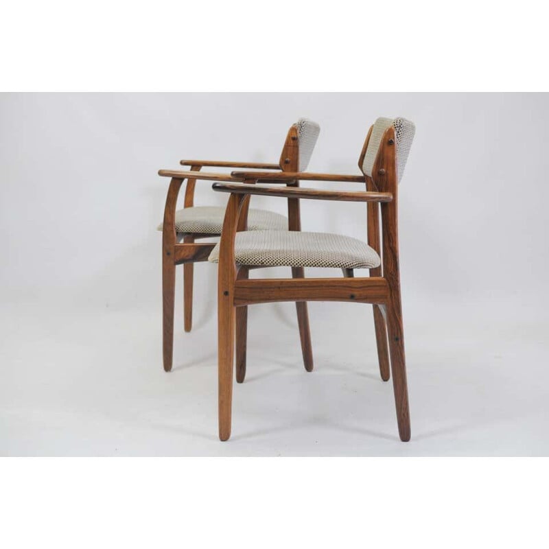 Set of 4 vintage Erik Buch Model 50 Armchairs in Rosewood - Inc. Reupholstery 1960s