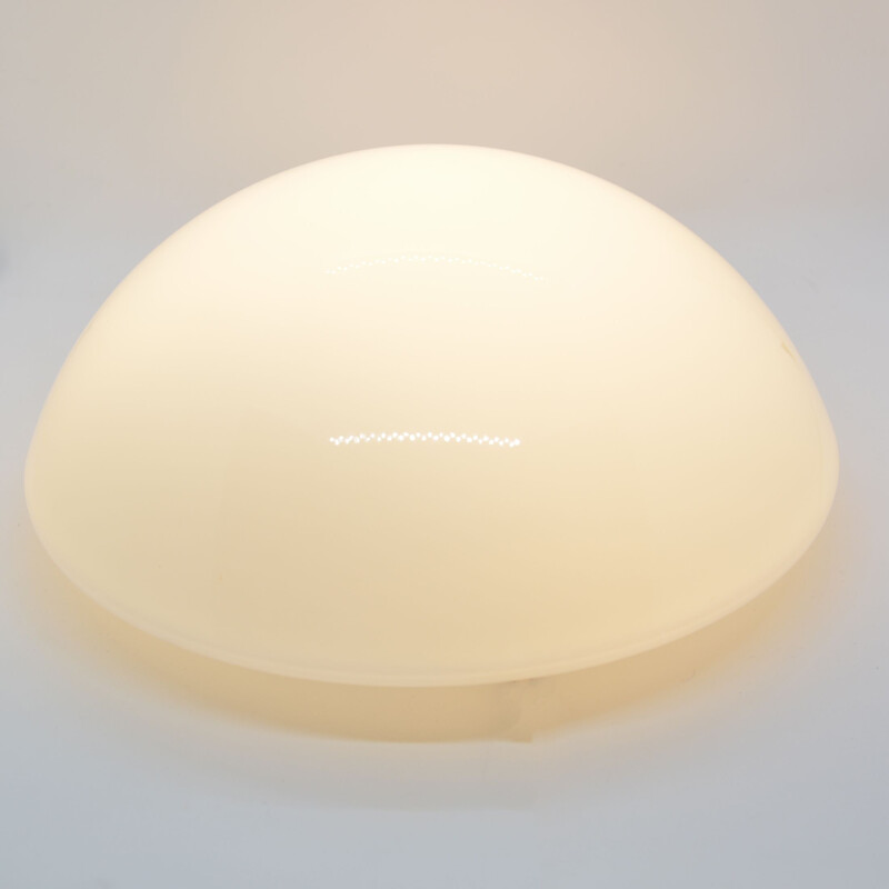 Vintage White spherical plafond, wall lamp HP Leuchten, Germany, 1970s