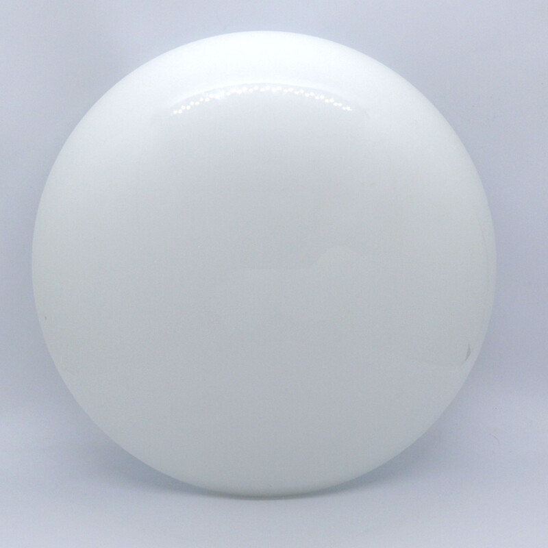 Vintage White spherical plafond, wall lamp HP Leuchten, Germany, 1970s