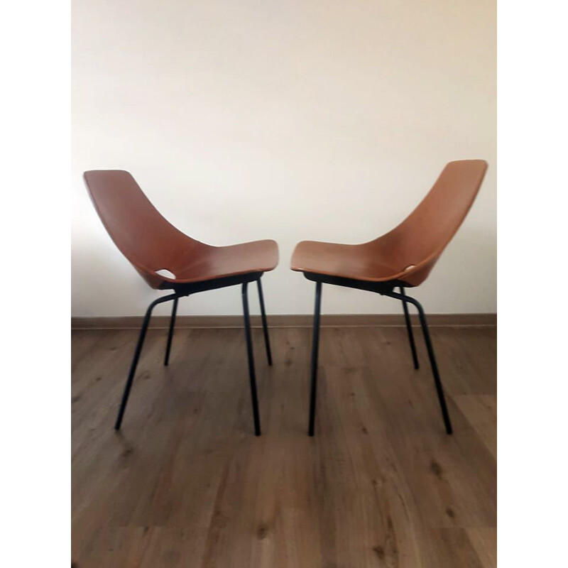 Pair of Vintage Barrel Chairs by Pierre Guariche 1959