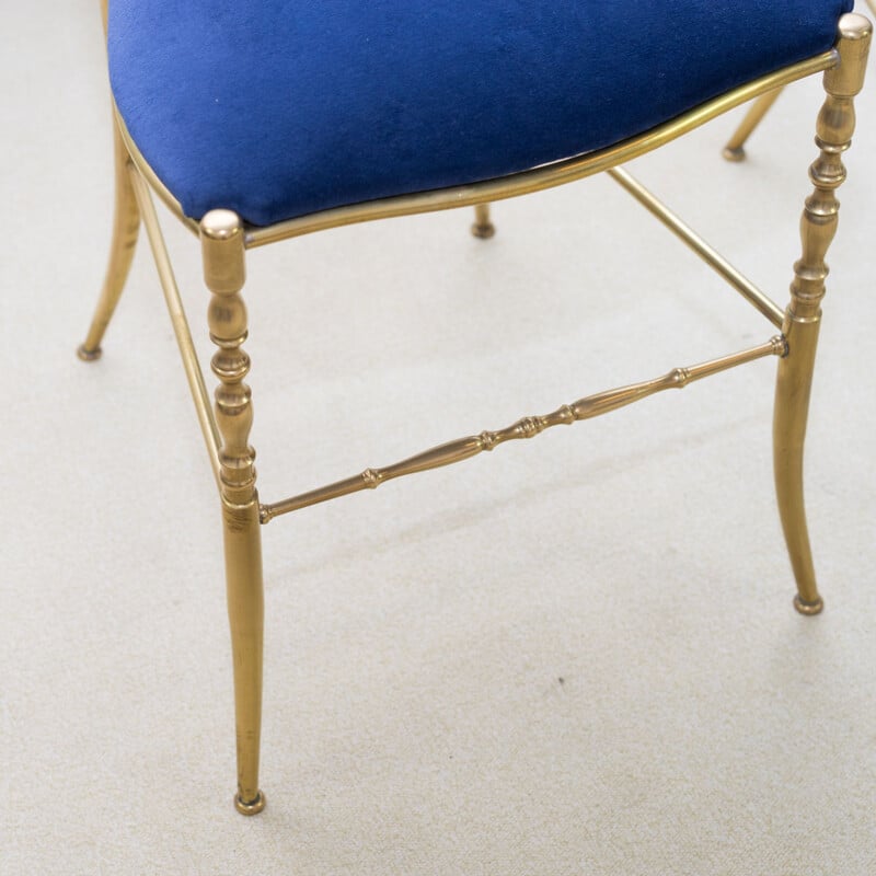 Paire de chaises vintage Chiavari, dossier haut, 1950