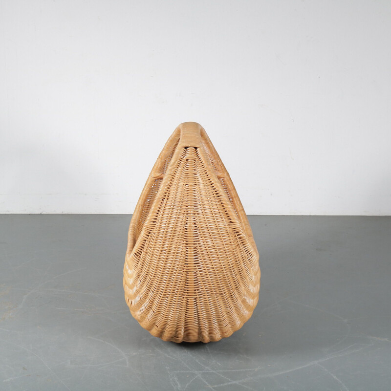 Vintage Wicker baby bed by Dirk van Sliedregt for Gebroeders Jonkers, Netherlands 1960s