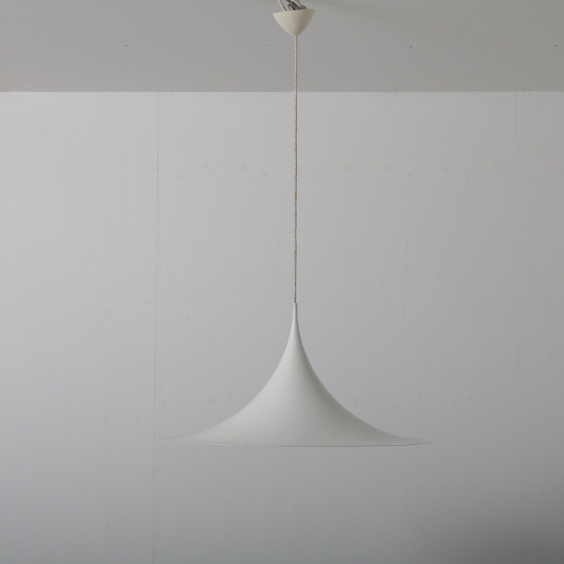 Large vintage 'Semi' hanging lamp by Bonderup & Thorup for Fog & Morup, Denmark 1960s