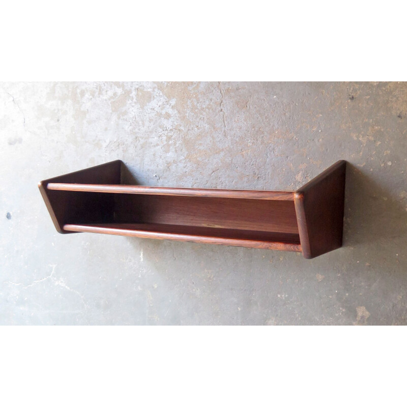 Vintage rosewood wall shelf, 1950