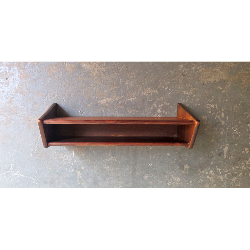 Vintage rosewood wall shelf, 1950