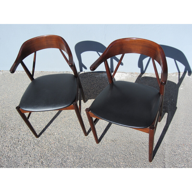 Pair of vintage chairs Gemla for Ferdinand Lundquist scandinavian 1950s