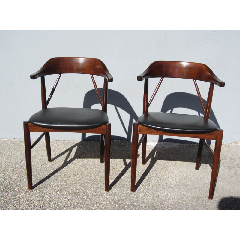 Paire de chaises vintage Gemla pour Ferdinand Lundquist scandinaves 1950