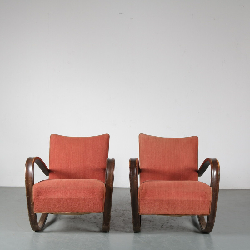 Pair of cintage 'H-269' Chairs for Up Zavody Jindrich Halabala Czech, 1930
