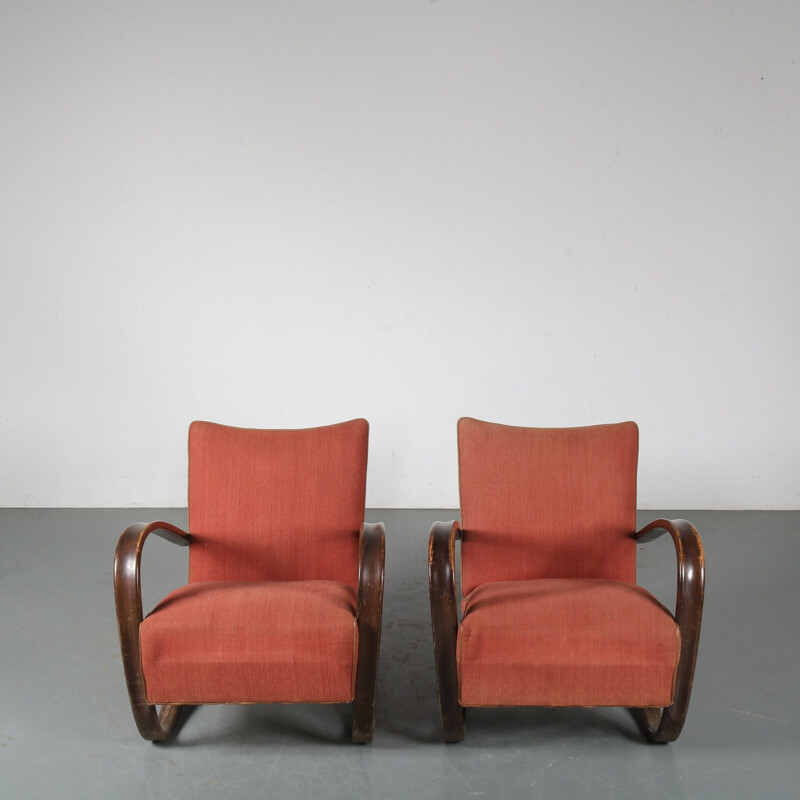 Pair of cintage 'H-269' Chairs for Up Zavody Jindrich Halabala Czech, 1930