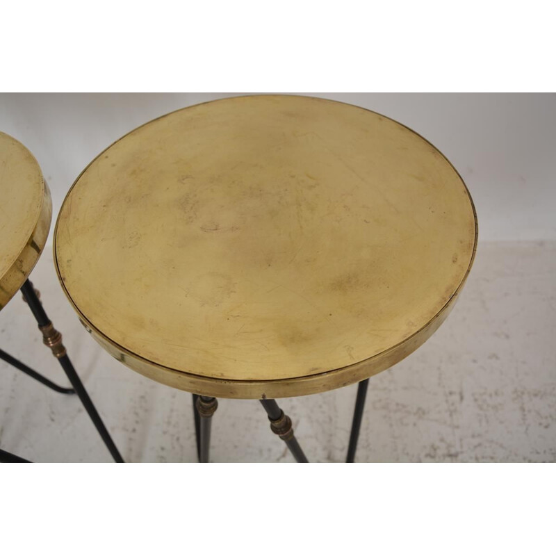Pair of Vintage bedside tables Guéridon 1950