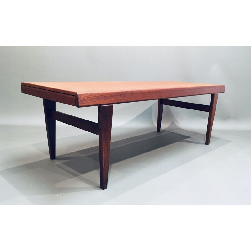 Vintage teak coffee table Johannes Andersen scandinavian 1950