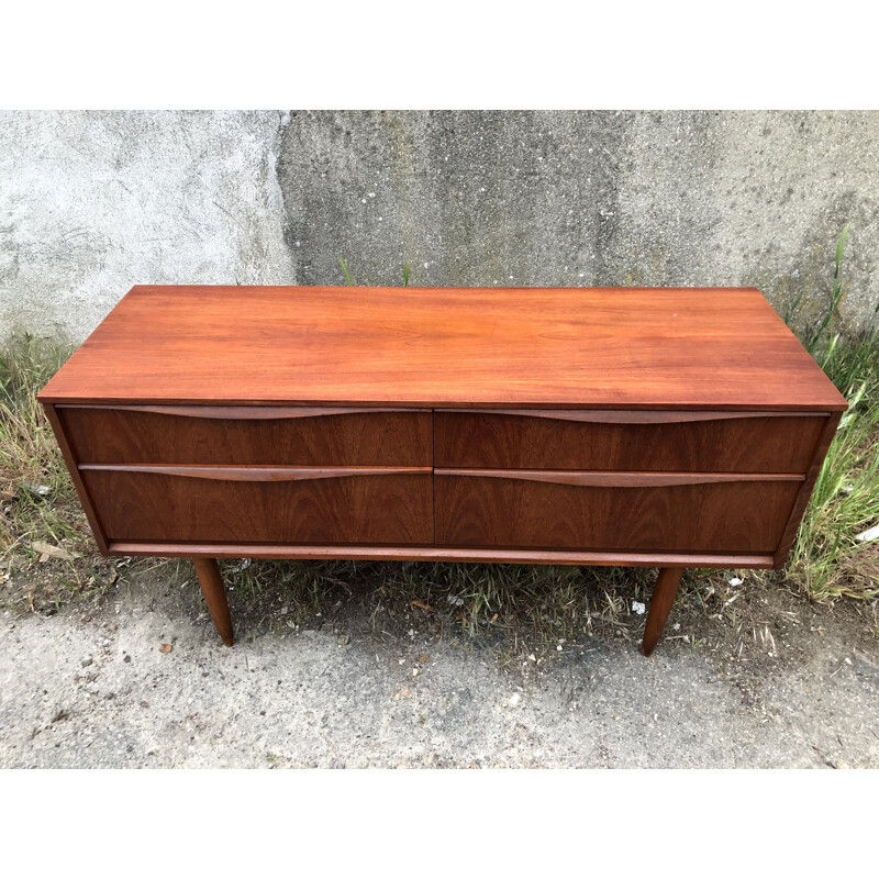 Vintage teak Austinsuite stringcourse by Franck Guille 1960