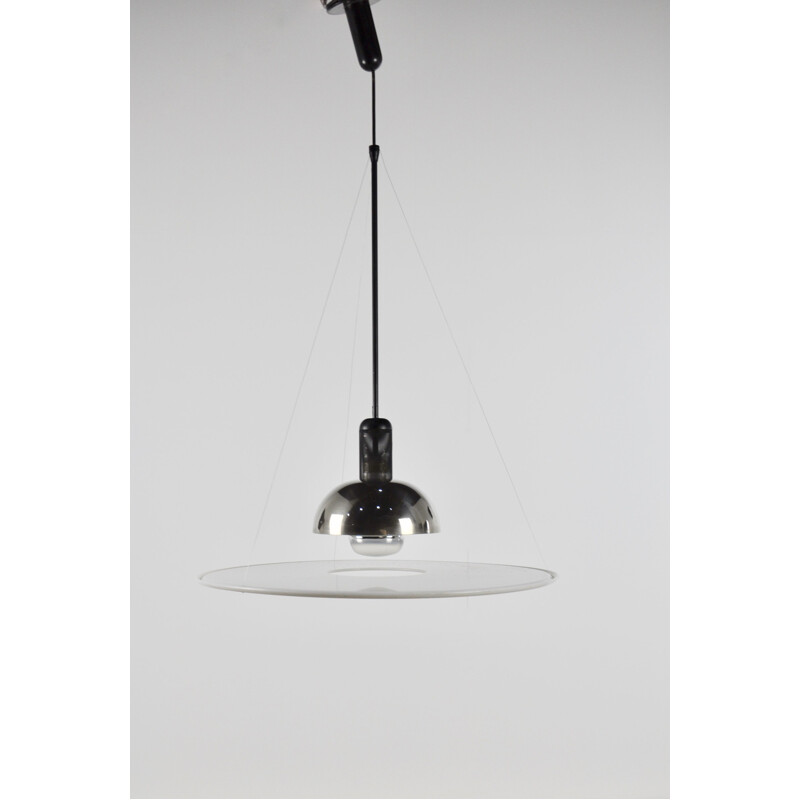 Candeeiro suspenso Vintage de Achille Castiglioni para Flos, Frisbi italiano 850 1970