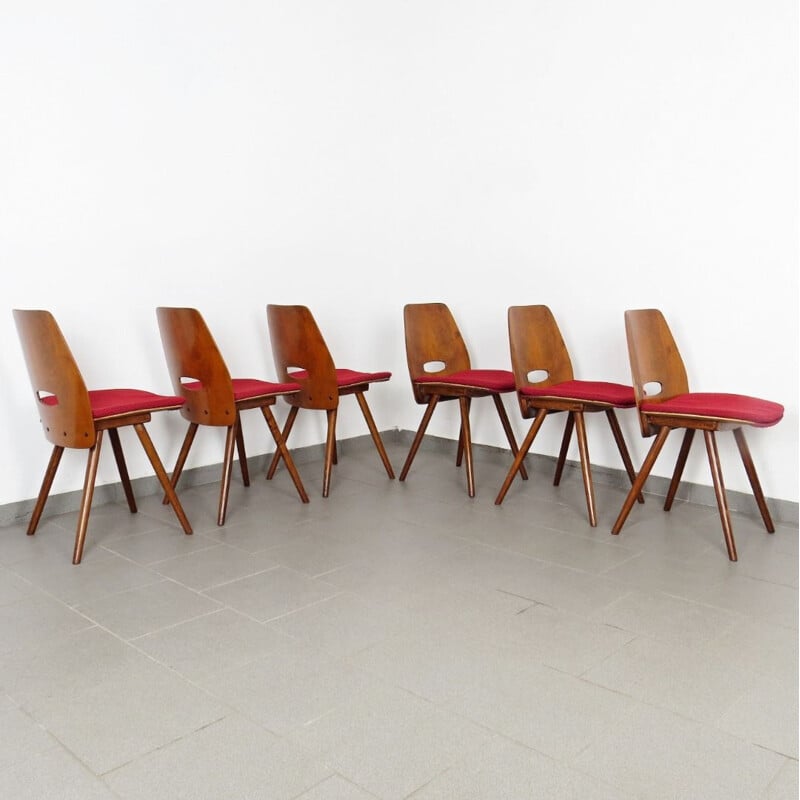 Ensemble de 6 chaises vintage de Frantisek Jirak, Tchèque 1960