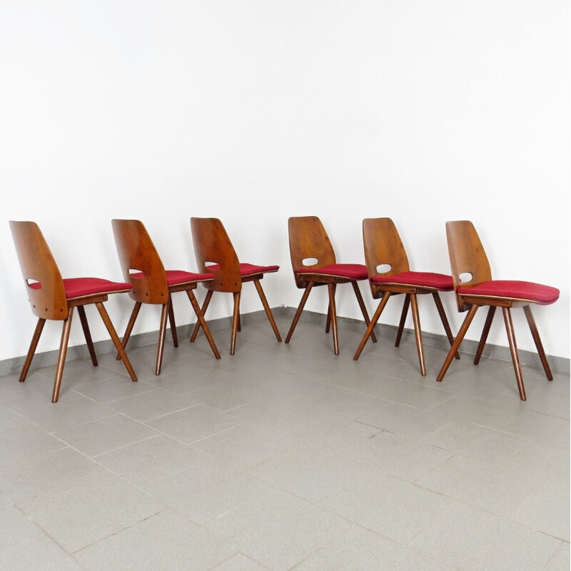Set of 6 vintage chairs by Frantisek Jirak, Czech 1960