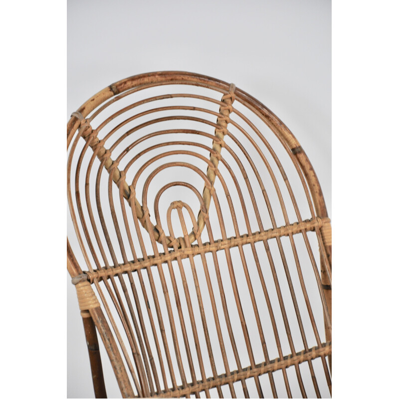 Pair of Vintage Armchair from Rohe Noordwolde, Rattan  1960s