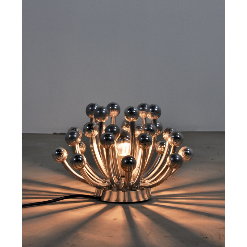 Lampe de table Vintage du Studio Tetrarch pour Valenti Luce, Pistillino d'argent 1970