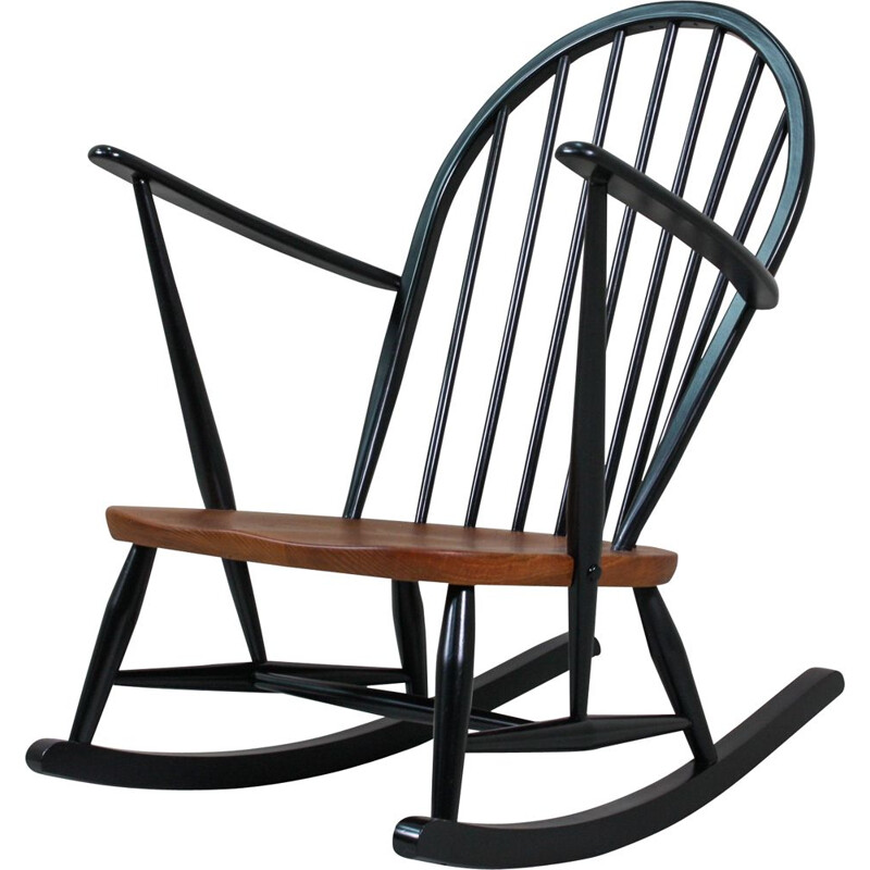 Rocking Chair Vintage No 470 Windsor de Lucian Ercolani pour Ercol, 1960