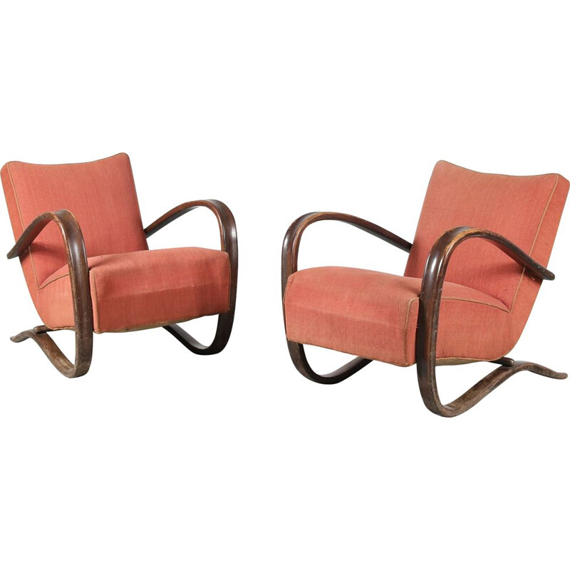 Pair of cintage 'H-269' Chairs for Up Zavody Jindrich Halabala Czech, 1930