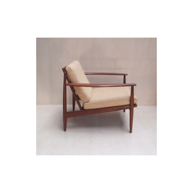 Pair of vintage teak armchairs by Grete Jalk, Denmark 1960