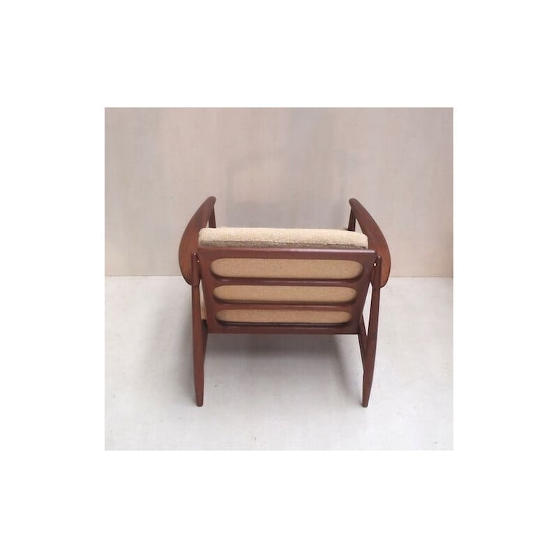 Pair of vintage teak armchairs by Grete Jalk, Denmark 1960