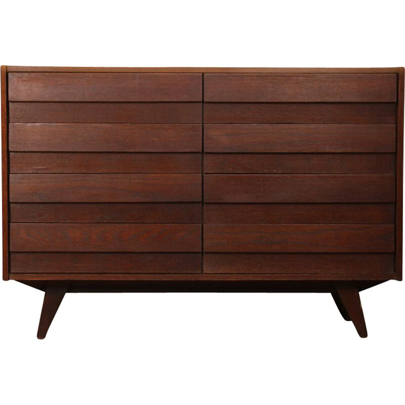 Vintage oak sideboard stained by Jiri Jiroutek, 1960