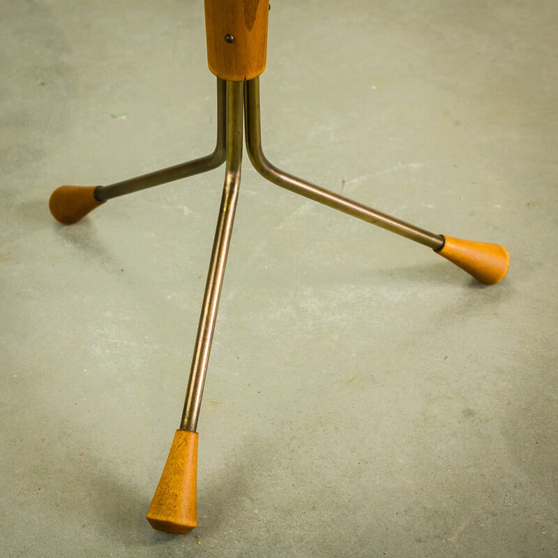 Alberts Tibro side table in teak with brass, Albert LARSSON - 1950s