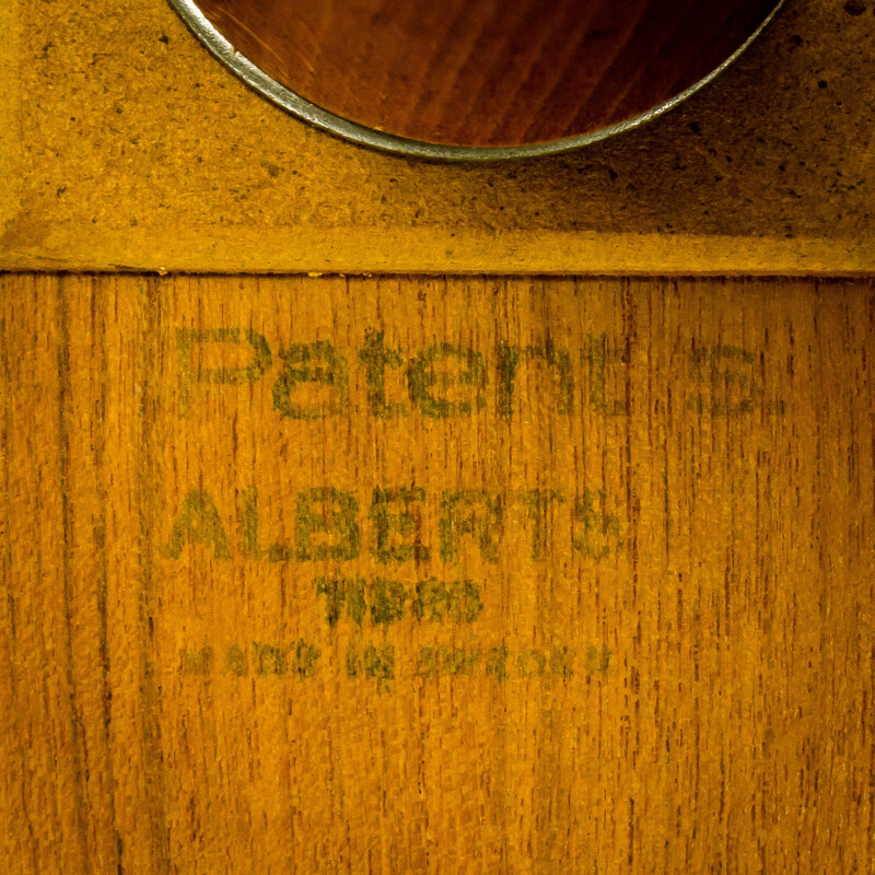 Alberts Tibro side table in teak with brass, Albert LARSSON - 1950s