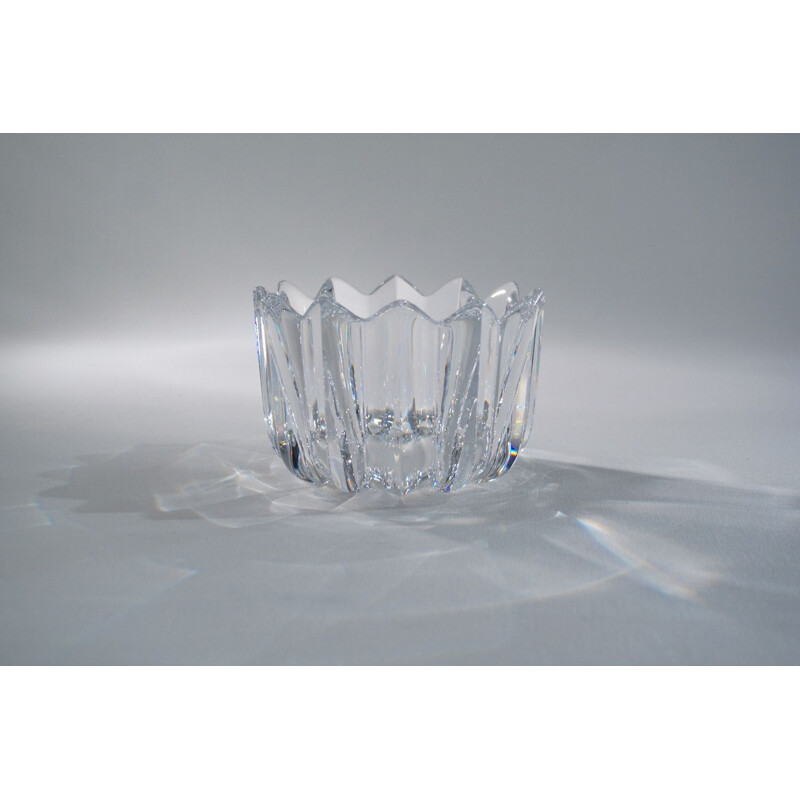 Vintage Orrefors kristallen kom Bloem door Jan Johansson, Zweden 1980