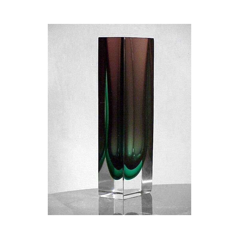 Vase en verre vintage Seguso Flavio Poli de Luciano Gaspari Salviati 1955
