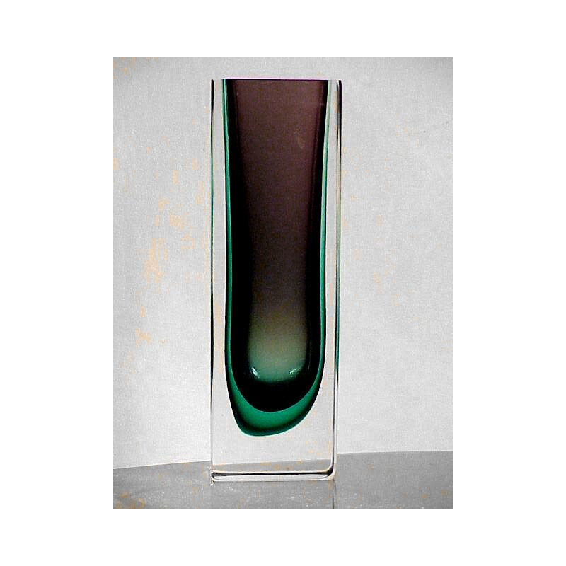 Vintage vase glass Seguso Flavio Poli by  Luciano Gaspari Salviati 1955