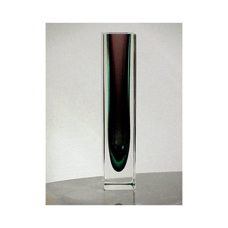 Vintage vase glass Seguso Flavio Poli by  Luciano Gaspari Salviati 1955