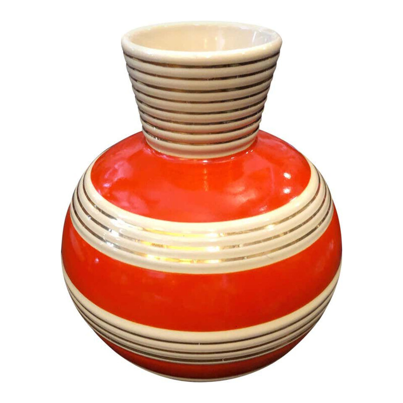 Vintage Ceramic Vase by Rometti, Italian 1940