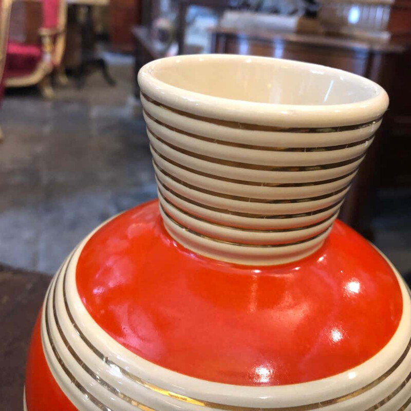 Vase vintage  en céramique de Rometti, Italie 1940
