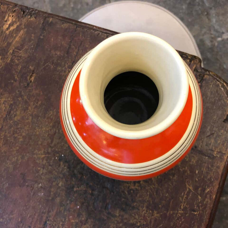 Vintage Ceramic Vase by Rometti, Italian 1940